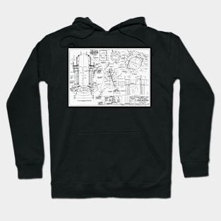 Nuclear power plant components, diagram (C015/5231) Hoodie